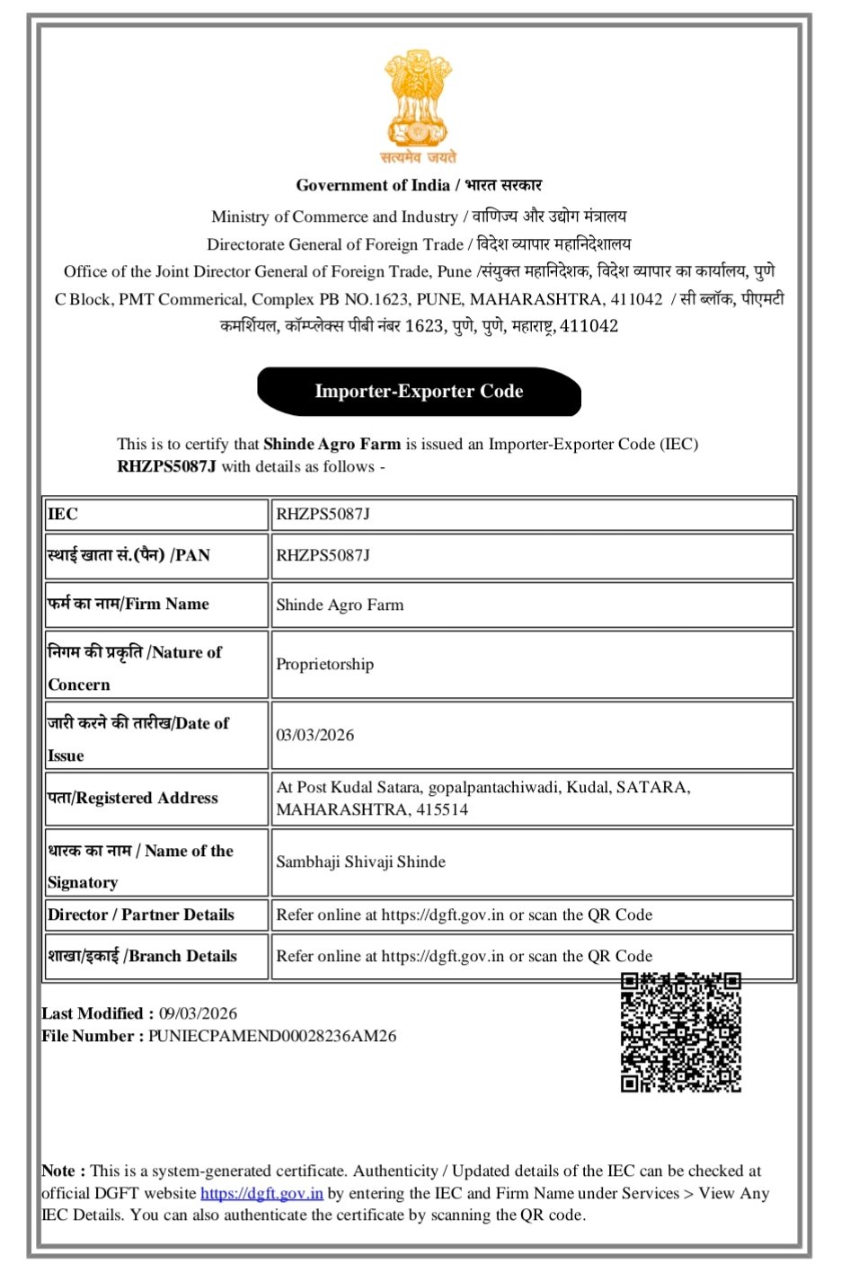 IEC Certificate